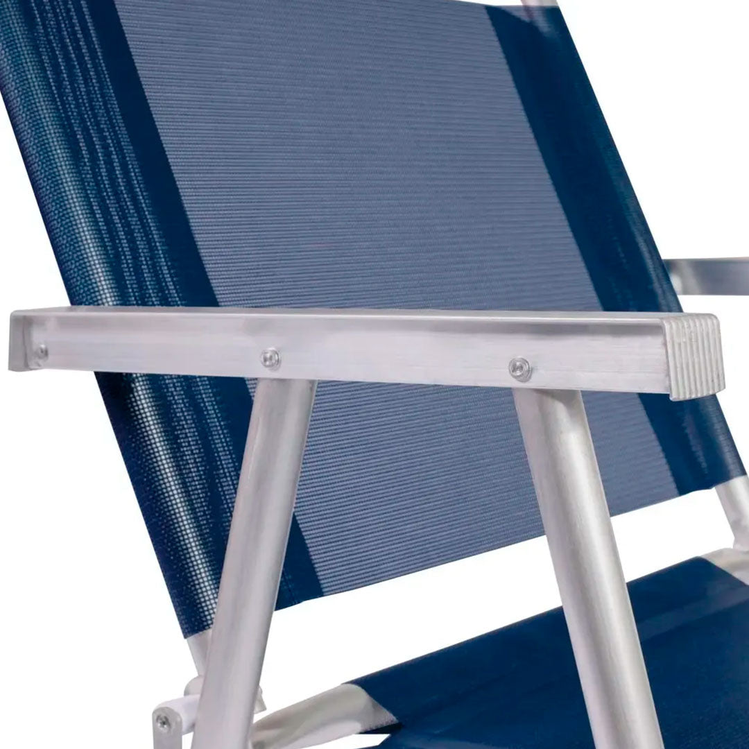 SILLA OVERSIZE ALUMINIO MOR AZUL