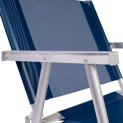 SILLA OVERSIZE ALUMINIO MOR AZUL