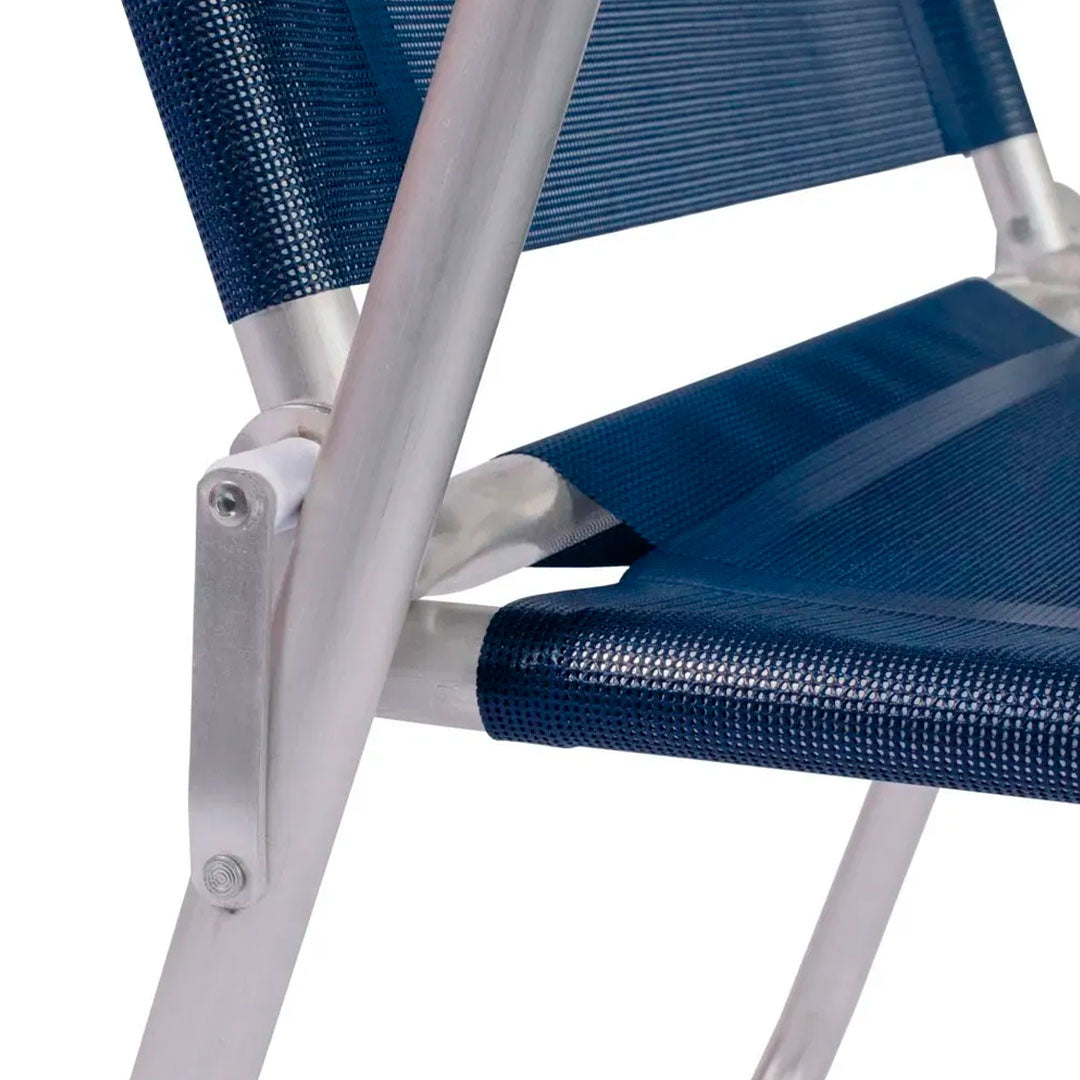 SILLA OVERSIZE ALUMINIO MOR AZUL