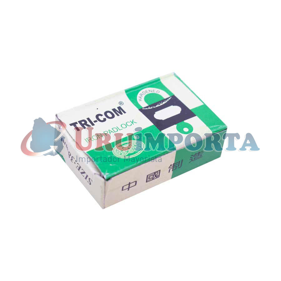 CANDADO DE HIERRO GRIS 38MM TRI-ROOM LH-1271