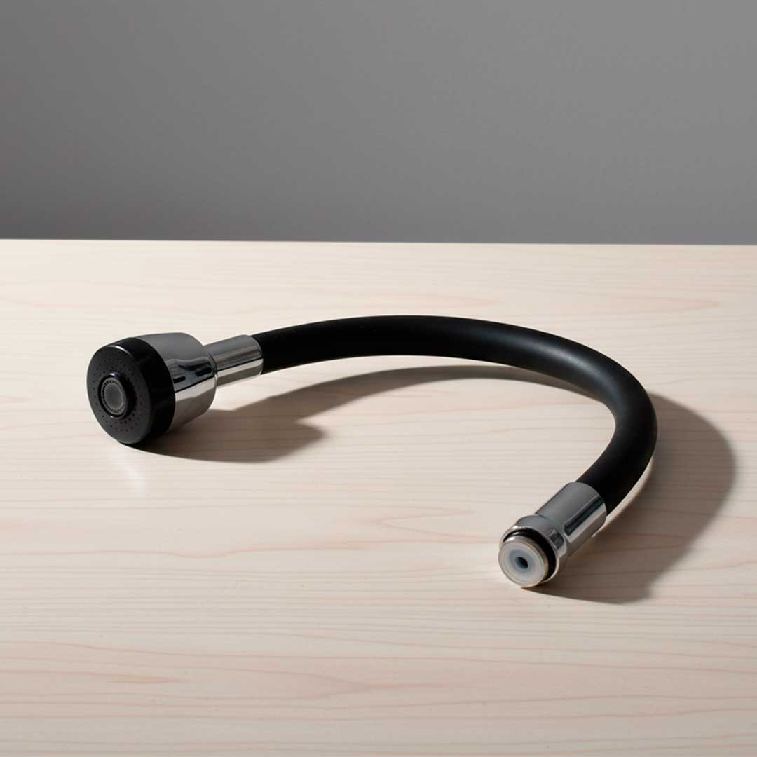 PUNTERO NEGRO FLEXIBLE P/GRIFOS CON ROSETA LH-3013