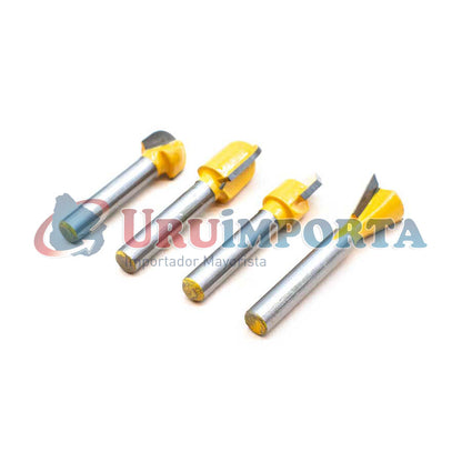 FRESAS 20PZ 1/4 EN CAJA DE MADERA MAKAWA MK-0150
