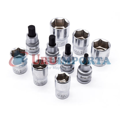 TORCOMETRO 1/2″ 11 PZ CON DADOS UYUSTOOLS TQM011