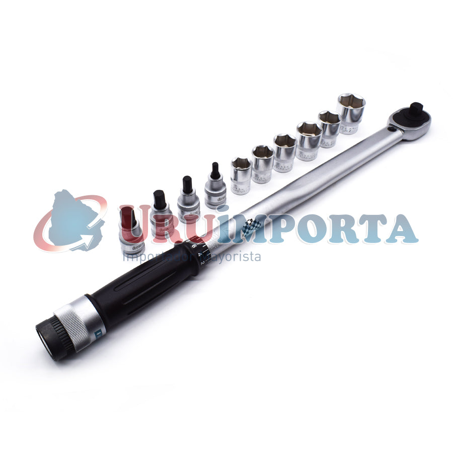 TORCOMETRO 1/2″ 11 PZ CON DADOS UYUSTOOLS TQM011