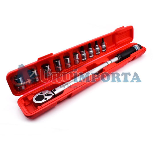 TORCOMETRO 1/2″ 11 PZ CON DADOS UYUSTOOLS TQM011
