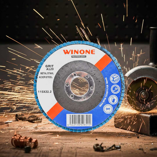DISCO DE LIJA 4 1/2” METAL GRANO 120 WINONE LH2133