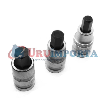 JUEGO DE DADO PUNTA TORX Y HEXA 1/2” 14 PZ TUP014
