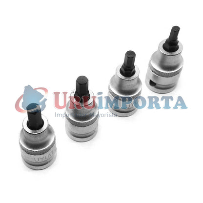 JUEGO DE DADO PUNTA TORX Y HEXA 1/2” 14 PZ TUP014