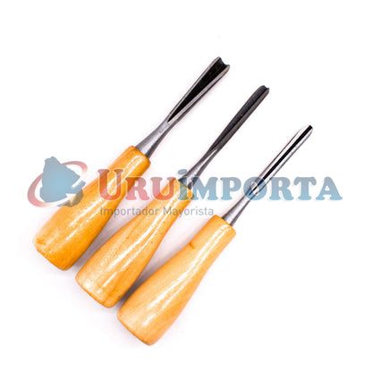 GUBIAS 12 PZ MANGO DE MADERA UYUSTOOLS GBU12M