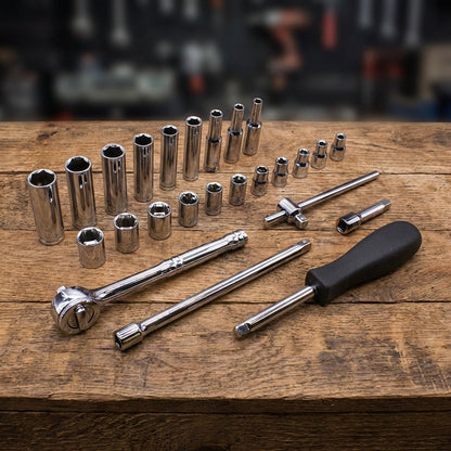 JUEGO DE DADO 1/4” 25PZ 4-13MM UYUS DAH025