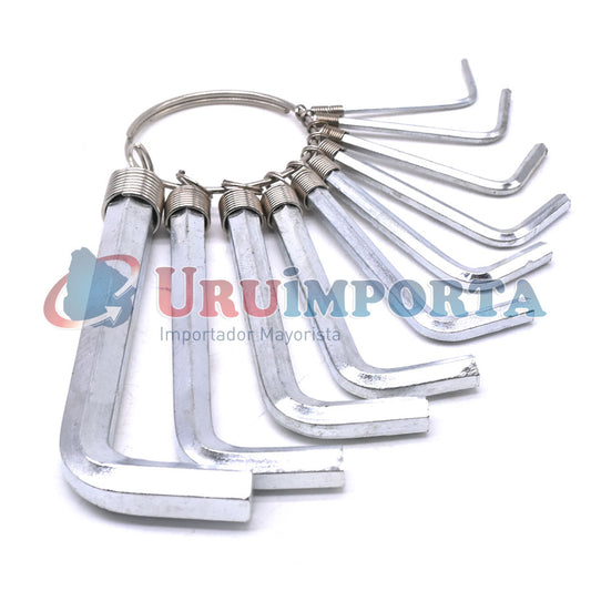 LLAVE ALLEN  20 PZ PULGADAS Y MILIMETRICAS LH-475