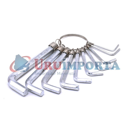 LLAVE ALLEN  20 PZ PULGADAS Y MILIMETRICAS LH-475