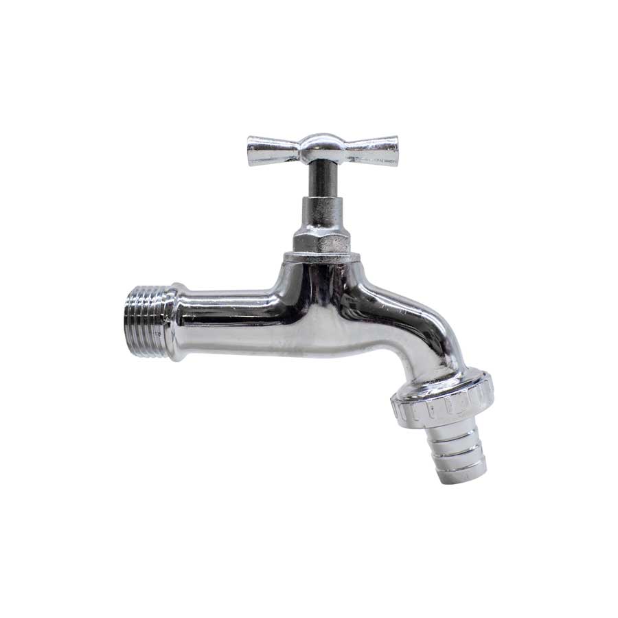 CANILLA 1/2″ SALIDA 3/4″ METALICA CROMADA LH-368