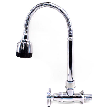 GRIFO METALICO PARA PARED C/PICO FLEXIBLE LH-1896