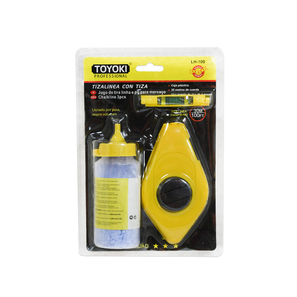CHOCLA CON NIVEL Y TIZA 3 PZ EN BLISTERS LH-100