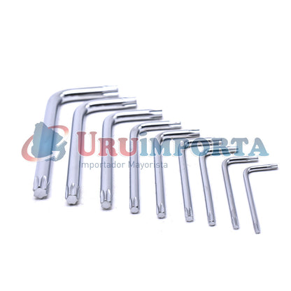 LLAVE TORX CORTAS 9PZ UYUSTOOLS DEC 901