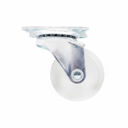 RUEDA PLASTICA BLANCA 2″ BASE METAL GIRATOR LH-558