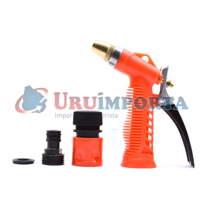 PISTOLA PARA RIEGO 3PZ DE GOMA/METAL LH-214