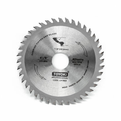 DISCO CORTE MADERA 4 1/2″ 40D TOYOKI LH-983