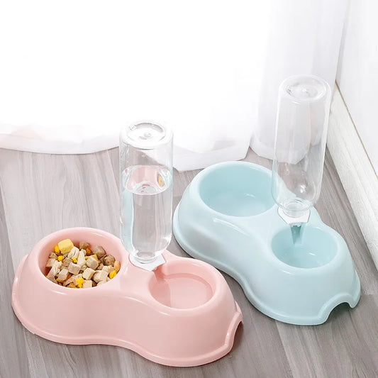 PLATO DOBLE CON BEBEDERO PARA MASCOTA LH-3057