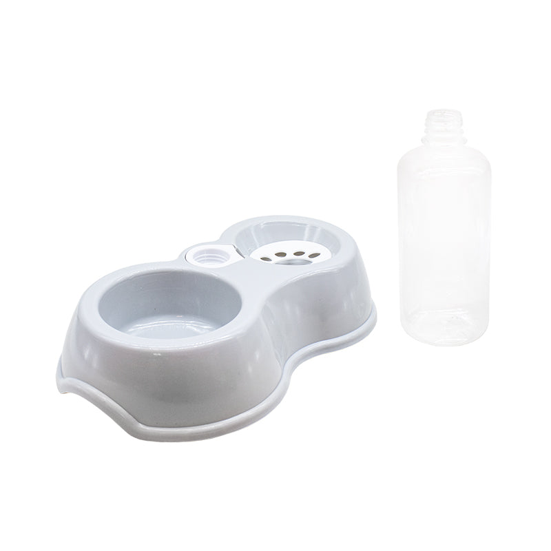 PLATO DOBLE CON BEBEDERO PARA MASCOTA LH-3057