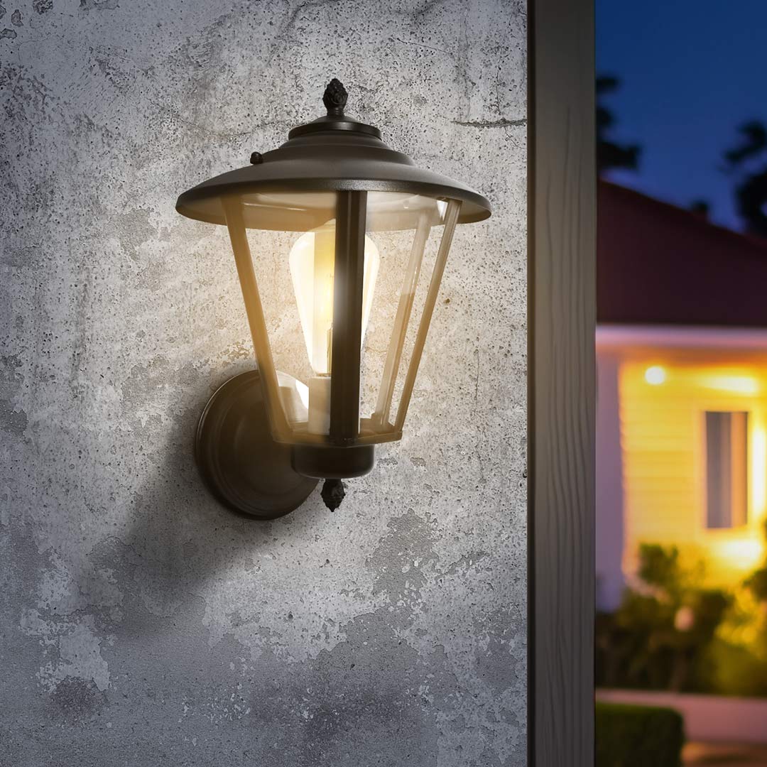 FAROL TIPO COLONIAL METALICO PULIDO LH-2068