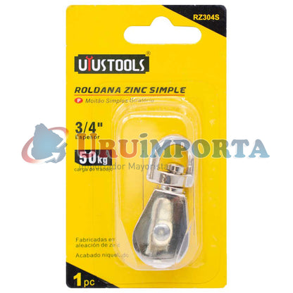 ROLDANA DE ZINC SIMPLE 3/4″ 50 KILOS UYUS RZ304S