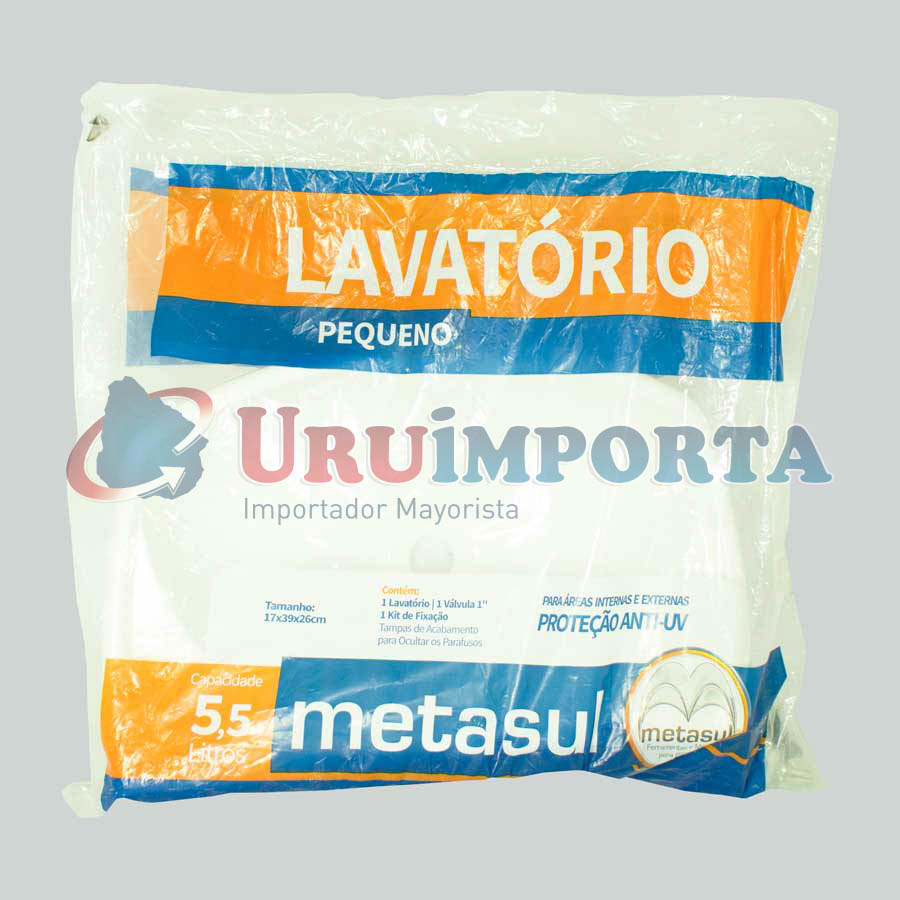 LAVATORIO PLASTICO CHICO BLANCO METASUL 010302002