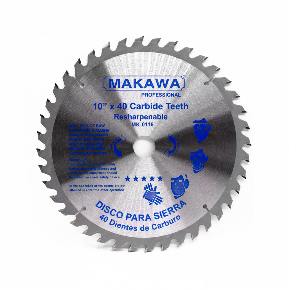 DISCO CORTE MADERA 10″ 40D MAKAWA MK-0116