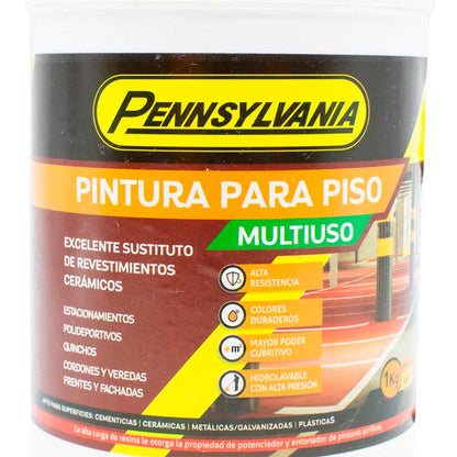 PINTURA PARA PISOS GRAFITO 1 KILO PENNSYLVA