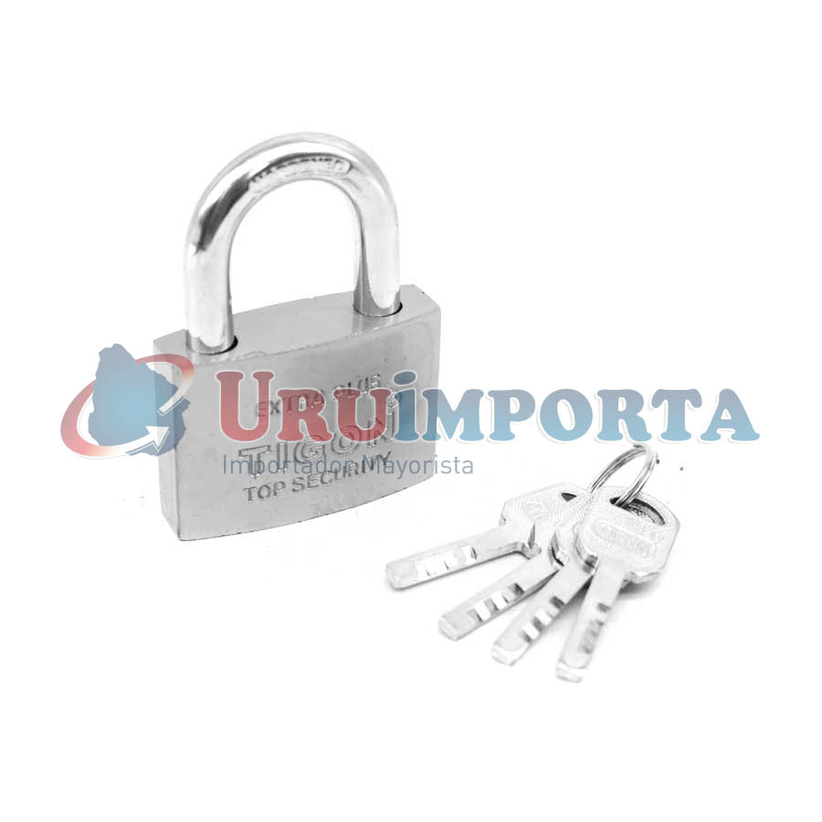 CANDADO TIGON TIPO PLATEADO 60MM LH-336