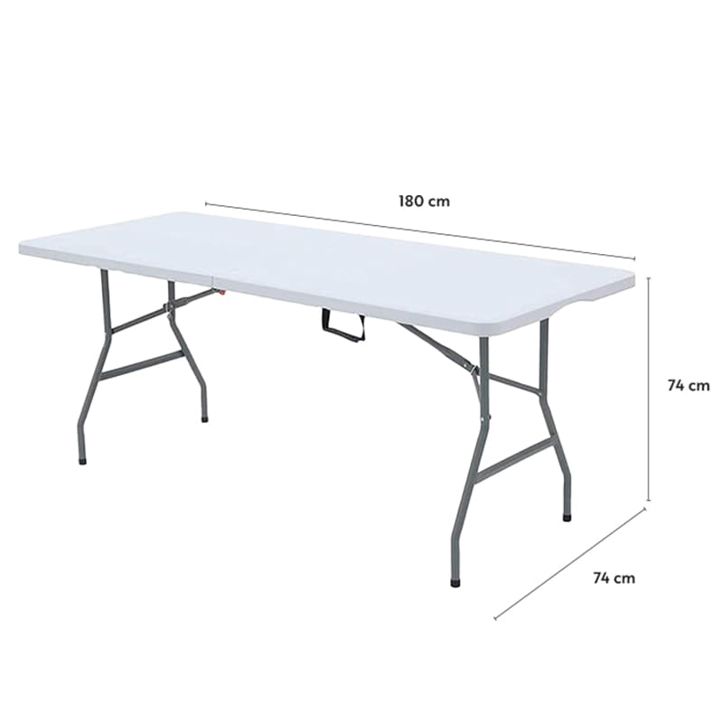 MESA PLEGABLE BLANCA 180X74X74 LH-4270