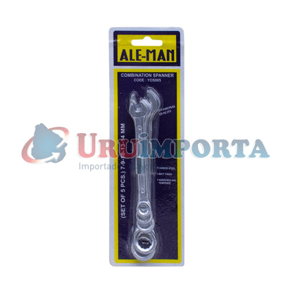 LLAVE COMBINADA 5PZ 7-14MM ALEMAN YOS005