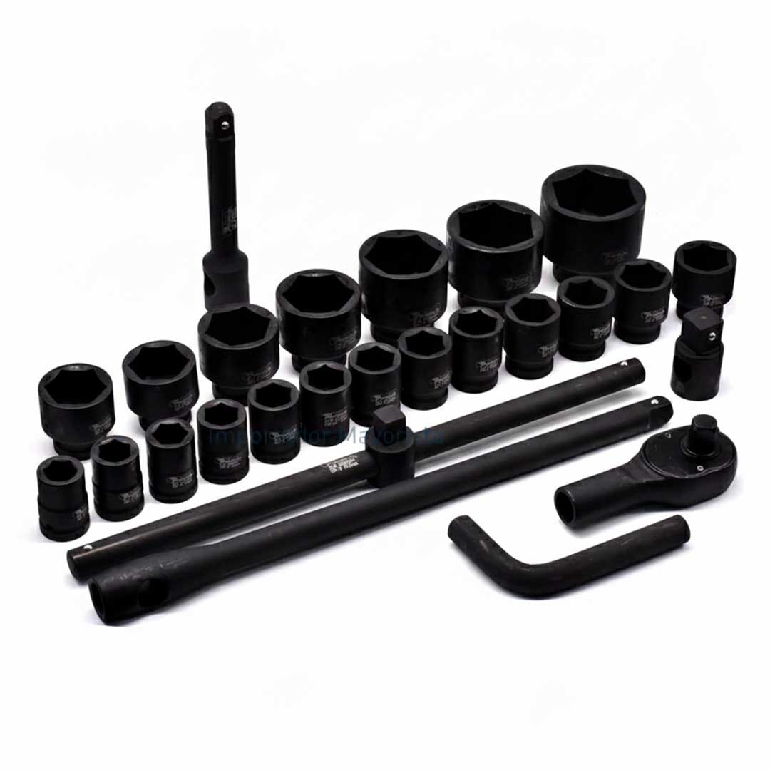 JUEGO DE DADO IMPACTO 3/4” 21-65MM CAJA PLASTICA