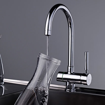 Grifo de cocina monomando con caño alto y función para agua filtrada (Filtro incluido)