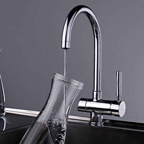 Grifo de cocina monomando con caño alto y función para agua filtrada (Filtro incluido)