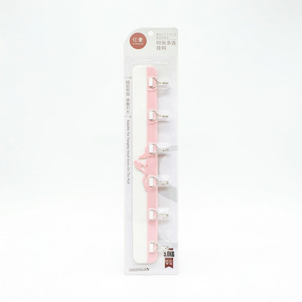 COLGADOR 6 GANCHOS METAL Y PLASTICO GM-E8202