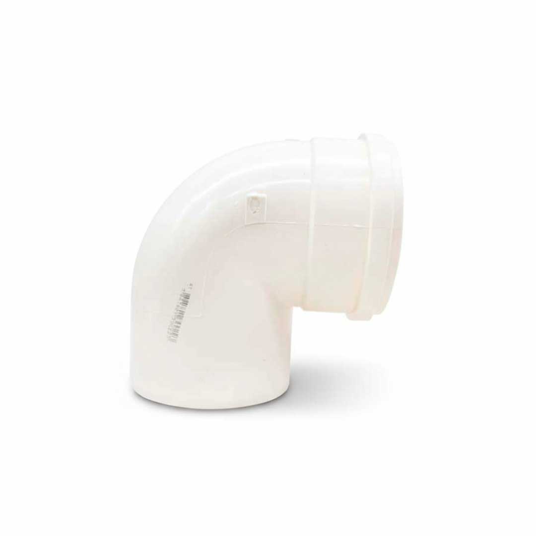 CODO 90 GRADOS 100MM BLANCO DE PVC KRONA K-619