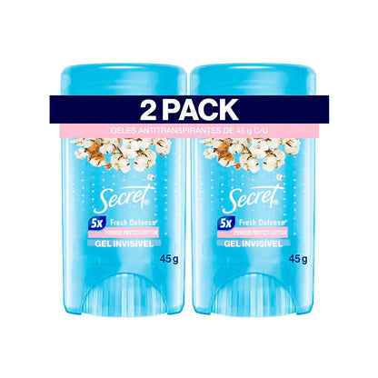 PACK X2 DESODORANTE SECRET GEL POWDER PROTECT 45G