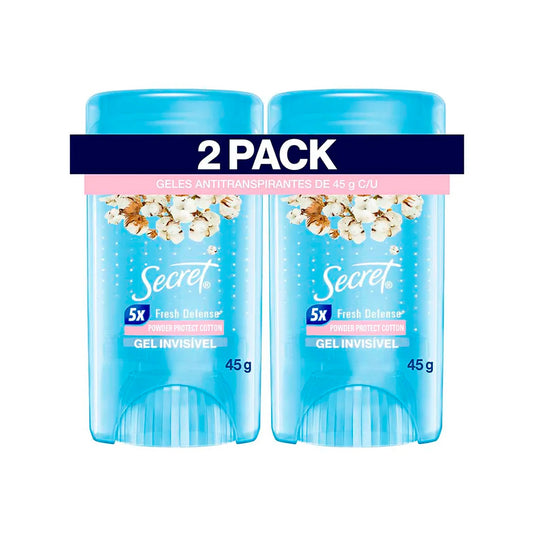 PACK X2 DESODORANTE SECRET GEL POWDER PROTECT 45G