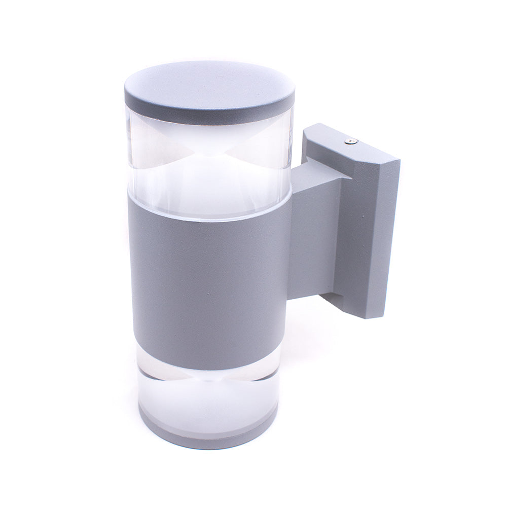 LUMINARIA LED EXTERIOR 2 LUCES COLOR GRIS LH-2098