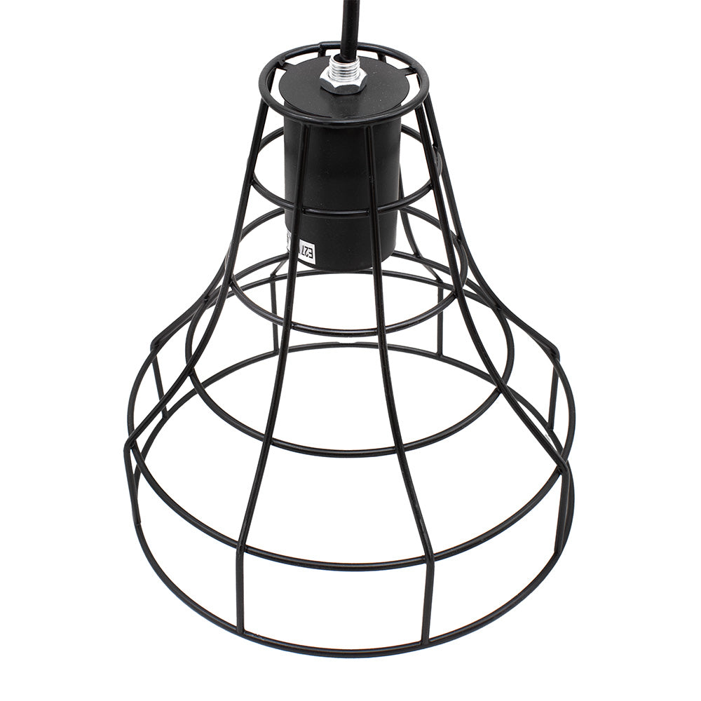 LAMPARA COLGAR VINTAGE JAULA METALICA NEGRA LH2316