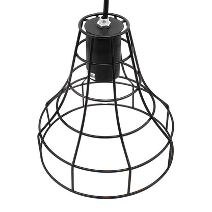 LAMPARA COLGAR VINTAGE JAULA METALICA NEGRA LH2316