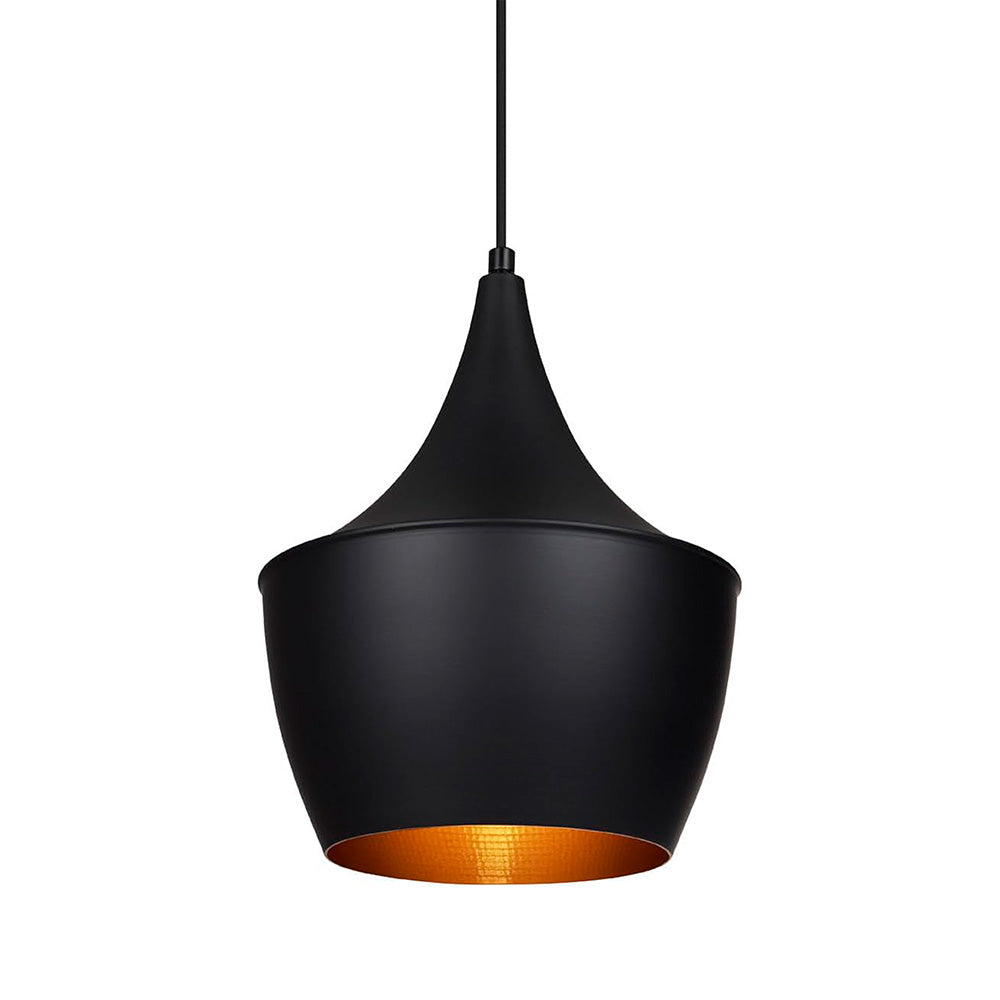 LAMPARA DE COLGAR TIPO COPA NEGRO MATE LH-2311