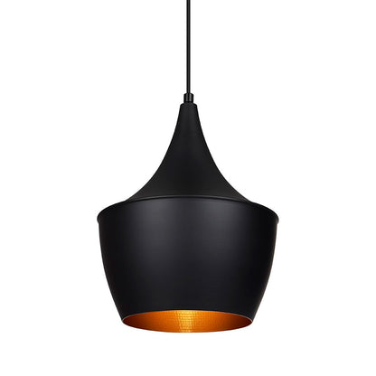 LAMPARA DE COLGAR TIPO COPA NEGRO MATE LH-2311