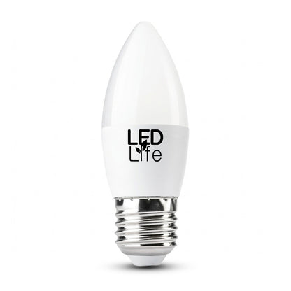 LAMPARA LED TIPO VELA 5W E27 FRIA LED LIFE LH-2227