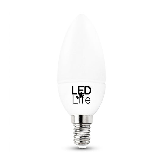 LAMPARA LED TIPO VELA 5W E14 FRIA LED LIFE LH-1826