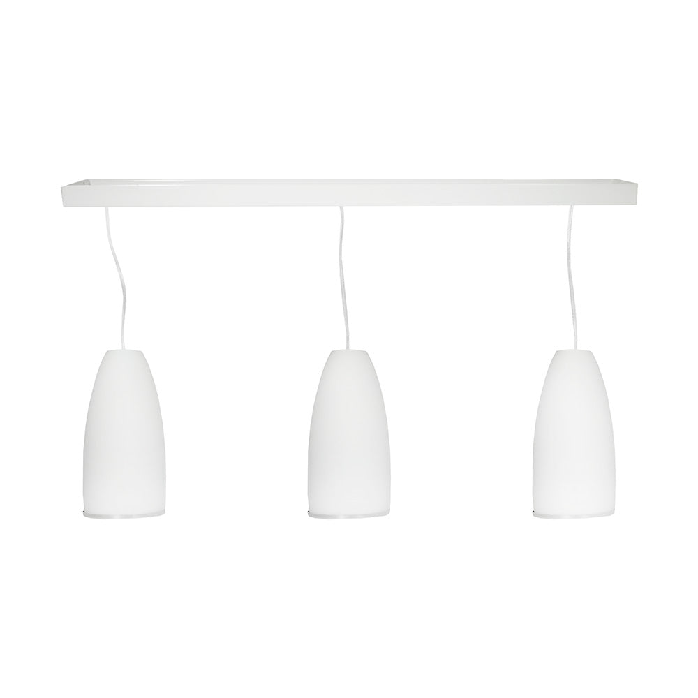 LAMPARA DE COLGAR TIPO COPA 3 LUCES BLANCA LH-2099