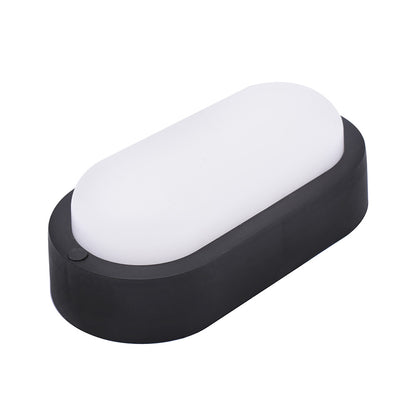 TORTUGA LED 8W NEGRA OVALADA CALIDA 3000K LH-2766