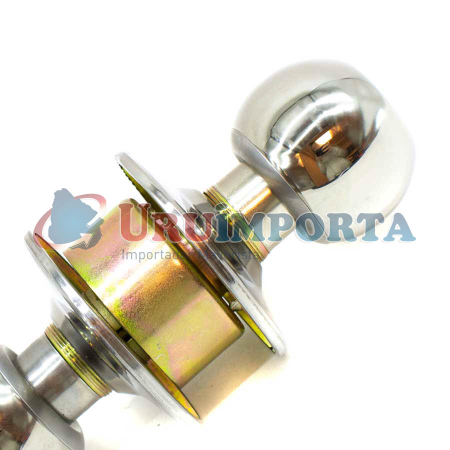 CERRADURA POMO PLATEADO REDONDO EN BLISTER LH-1848